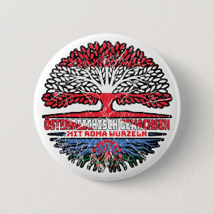 Badge Rond 5 Cm Rom Romani Arbre autrichien