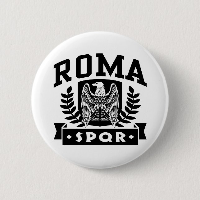 Badge Rond 5 Cm Rom SPQR (Devant)