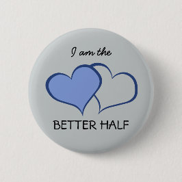 Badge Rond 5 Cm Romantique Sa MEILLEURE MOITIÉ HE+he (1 sur 2)