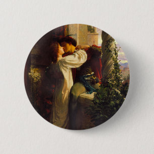 Badge Rond 5 Cm Romeo et Juliet c. 1884 par Sir Frank Dicksee