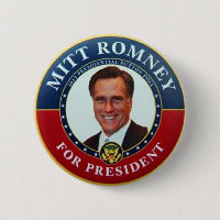 Romney pour le Président Button