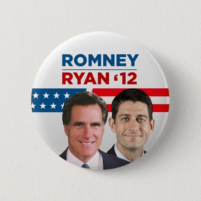 Badge Rond 5 Cm Romney Ryan 2012 (Devant)