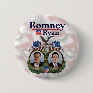 Badge Rond 5 Cm Romney Ryan Jugate 2012