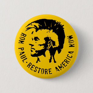 Badge Rond 5 Cm Ron Paul 2012