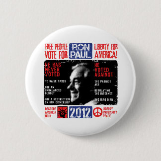 Badge Rond 5 Cm Ron Paul 2012