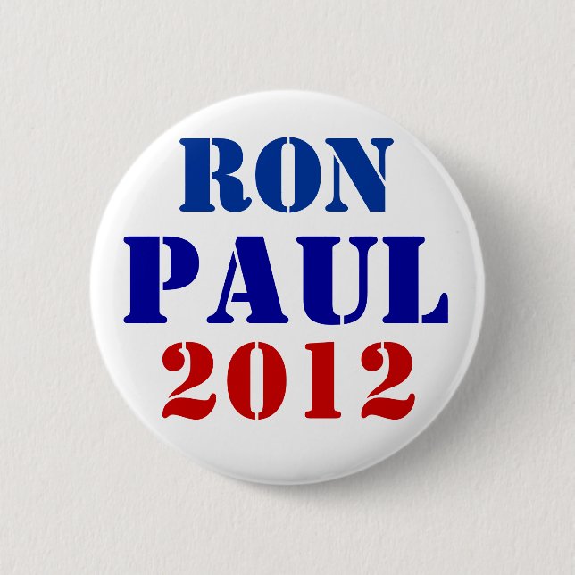 Badge Rond 5 Cm Ron Paul 2012 (Devant)