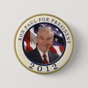 Badge Rond 5 Cm Ron Paul pour le président 2012