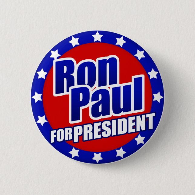 Badge Rond 5 Cm Ron Paul pour le Président Button (Devant)
