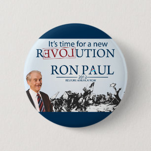 Badge Rond 5 Cm Ron Paul, président