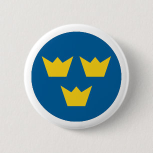 Badge Rond 5 Cm Rondeau de la Suède