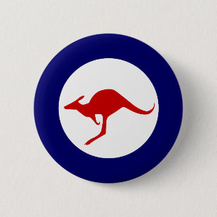 Badge Rond 5 Cm Rondeau militaire d'aviation de kangourou de