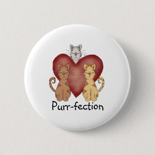 Badge Rond 5 Cm Ronronnement-fection de chats