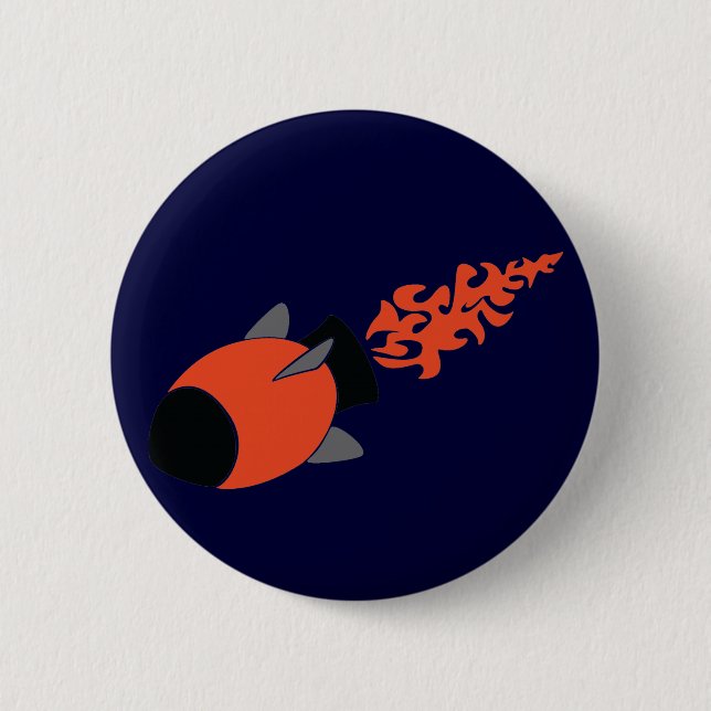 Badge Rond 5 Cm Roquette rouge (Devant)