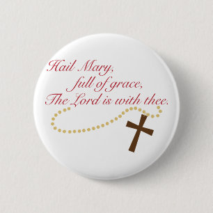 Badge Rond 5 Cm Rosaire