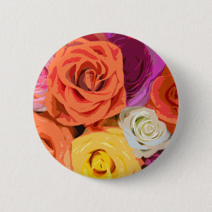 Badge Rond 5 Cm Rose