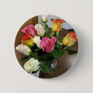 Badge Rond 5 Cm Rose