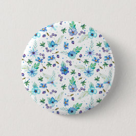 Badge Rond 5 Cm Rose bleu