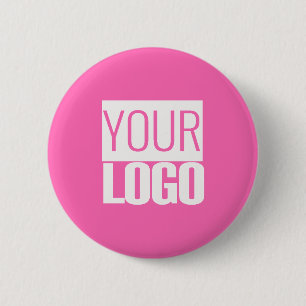 Badge Rond 5 Cm rose chaud - ajoutez votre logo