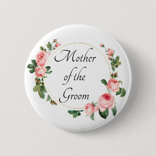 Badge Rond 5 Cm Rose croustillante mère de la chambre