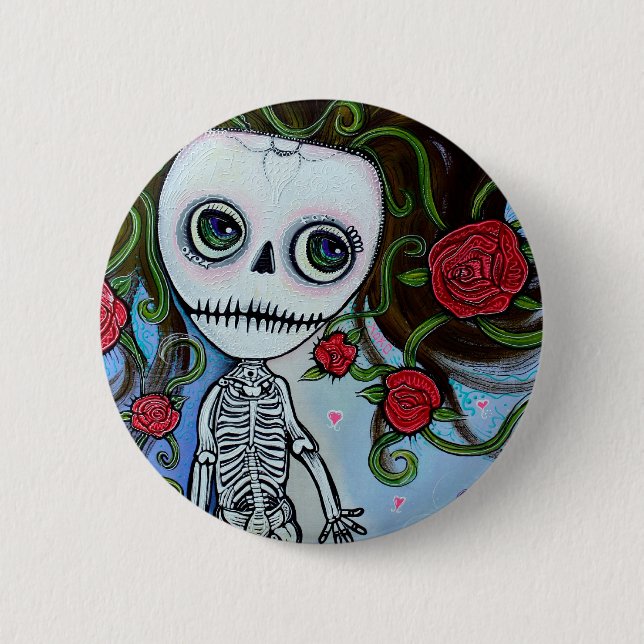 Badge Rond 5 Cm Rose de la mer (Devant)