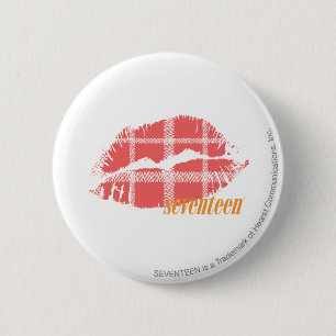 Badge Rond 5 Cm Rose de plaid