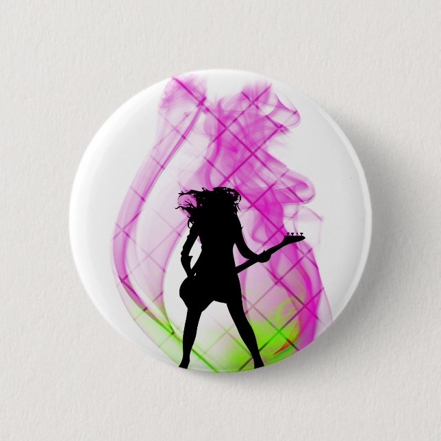Badge Rond 5 Cm Rose de Smokin (Devant)