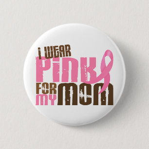 Badge Rond 5 Cm ROSE d'USAGE du cancer du sein I POUR MA MAMAN 6,3