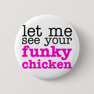 Badge Rond 5 Cm Rose génial de poulet