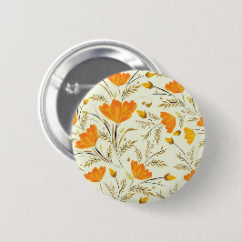 Badge Rond 5 Cm Rose jaune