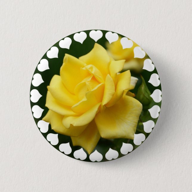 Badge Rond 5 Cm Rose jaune du Texas (Devant)