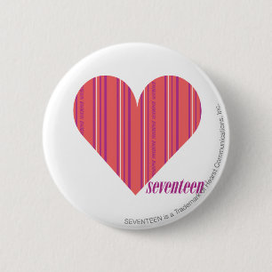 Badge Rond 5 Cm Rose mince 3 de rayures