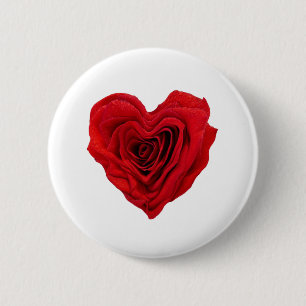 Badge Rond 5 Cm Rose rouge