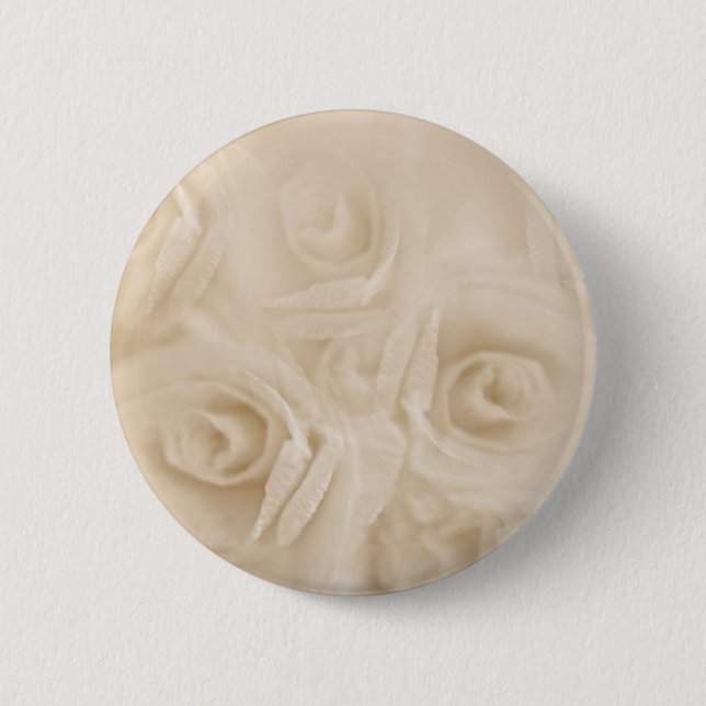 Badge Rond 5 Cm Roses papier Sepia (Devant)