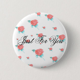 Badge Rond 5 Cm Roses rouges