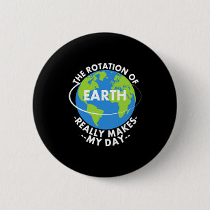 Badge Rond 5 Cm Rotation de la Terre Me Rend Vraiment Ma Journée D