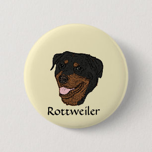 Badge Rond 5 Cm Rottweiler