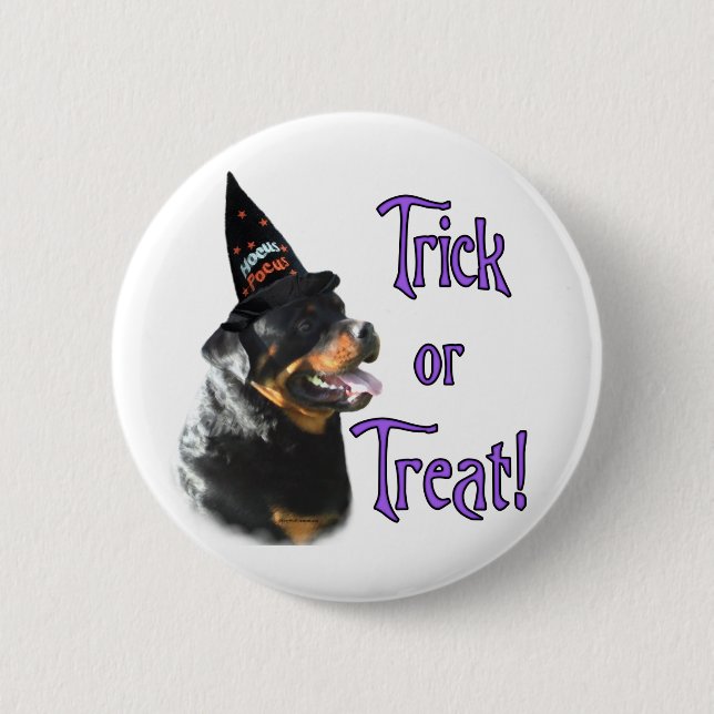 Badge Rond 5 Cm Rottweiler Trick (Devant)
