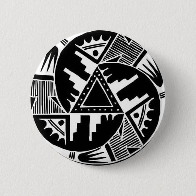 Badge Rond 5 Cm Roue indigène (Devant)