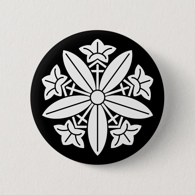 Badge Rond 5 Cm Roue Kuga gentiane (Devant)
