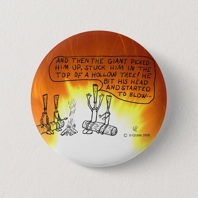 Badge Rond 5 Cm Roues de feu de camp (Devant)