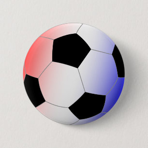Badge Rond 5 Cm Rouge, blanc, et bleu