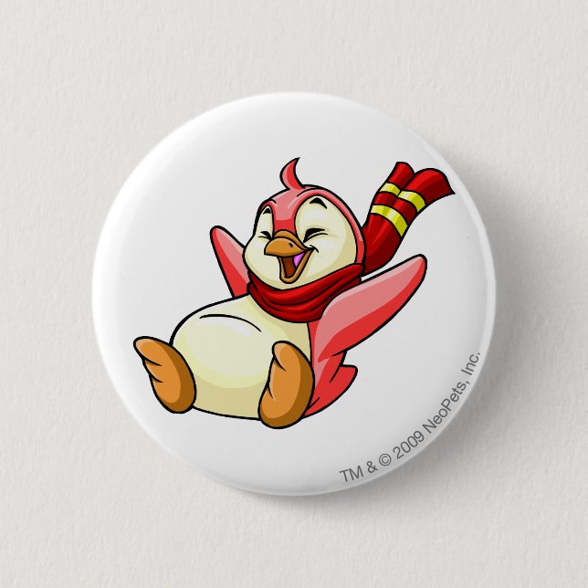 Badge Rond 5 Cm Rouge de Bruce (Devant)