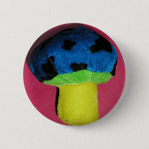 Badge Rond 5 Cm Rouge de champignon