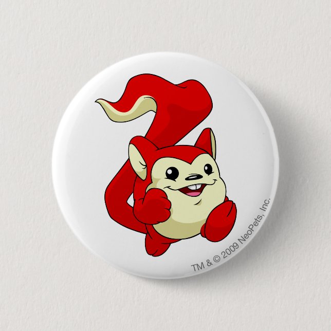 Badge Rond 5 Cm Rouge de Meerca (Devant)
