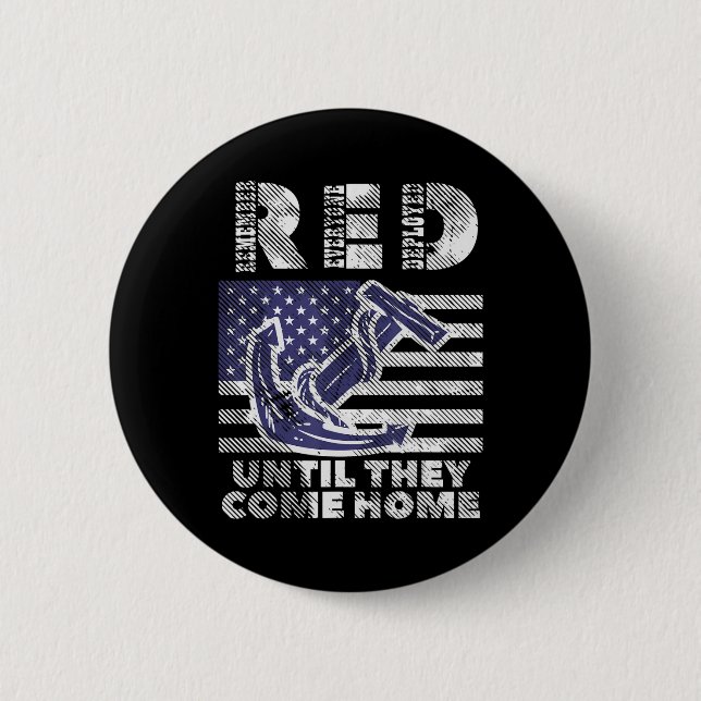 Badge Rond 5 Cm ROUGE Rappelez-Vous Tous Déployés Jusqu'À Venir Ch (Devant)