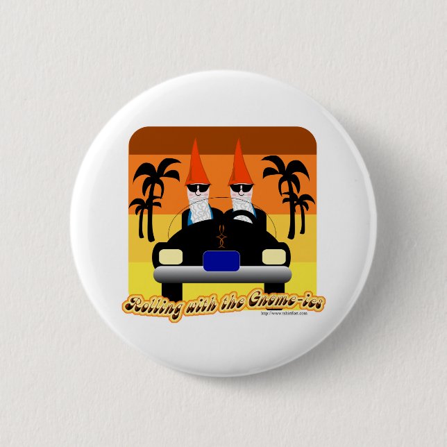 Badge Rond 5 Cm Roulement avec le Gnom-IES (Devant)