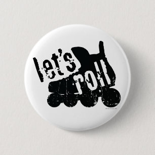 Badge Rond 5 Cm Roulons (l'hockey de rouleau)