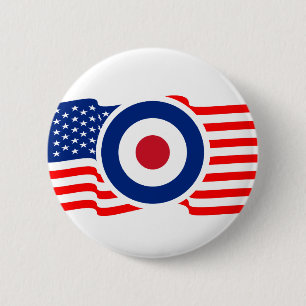 Badge Rond 5 Cm Roundel USA Target Graphic