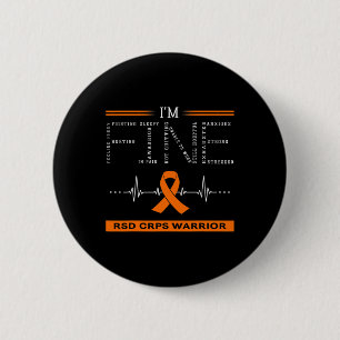 Badge Rond 5 Cm Rsd Crps Guerrier Je vais bien
