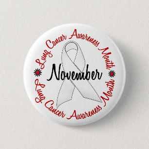 Badge Rond 5 Cm Ruban 1,3 de perle de mois de conscience de cancer